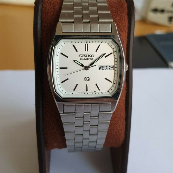 アンティーク! SEIKO SQ 8123-5270 メンズ　腕時計 WTS] Vintage Seiko SQ Quartz - 8123-5270 - Sunburst Navy