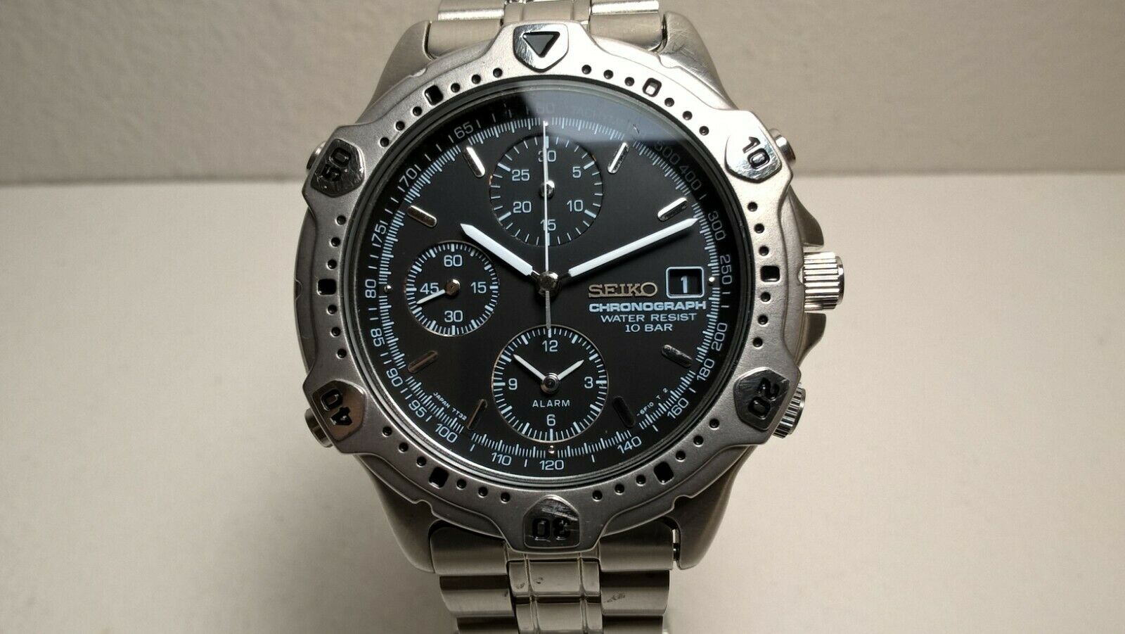 Uncommon Seiko SBBP057 Speedmaster 7T32 6E40 Alarm Chronograph