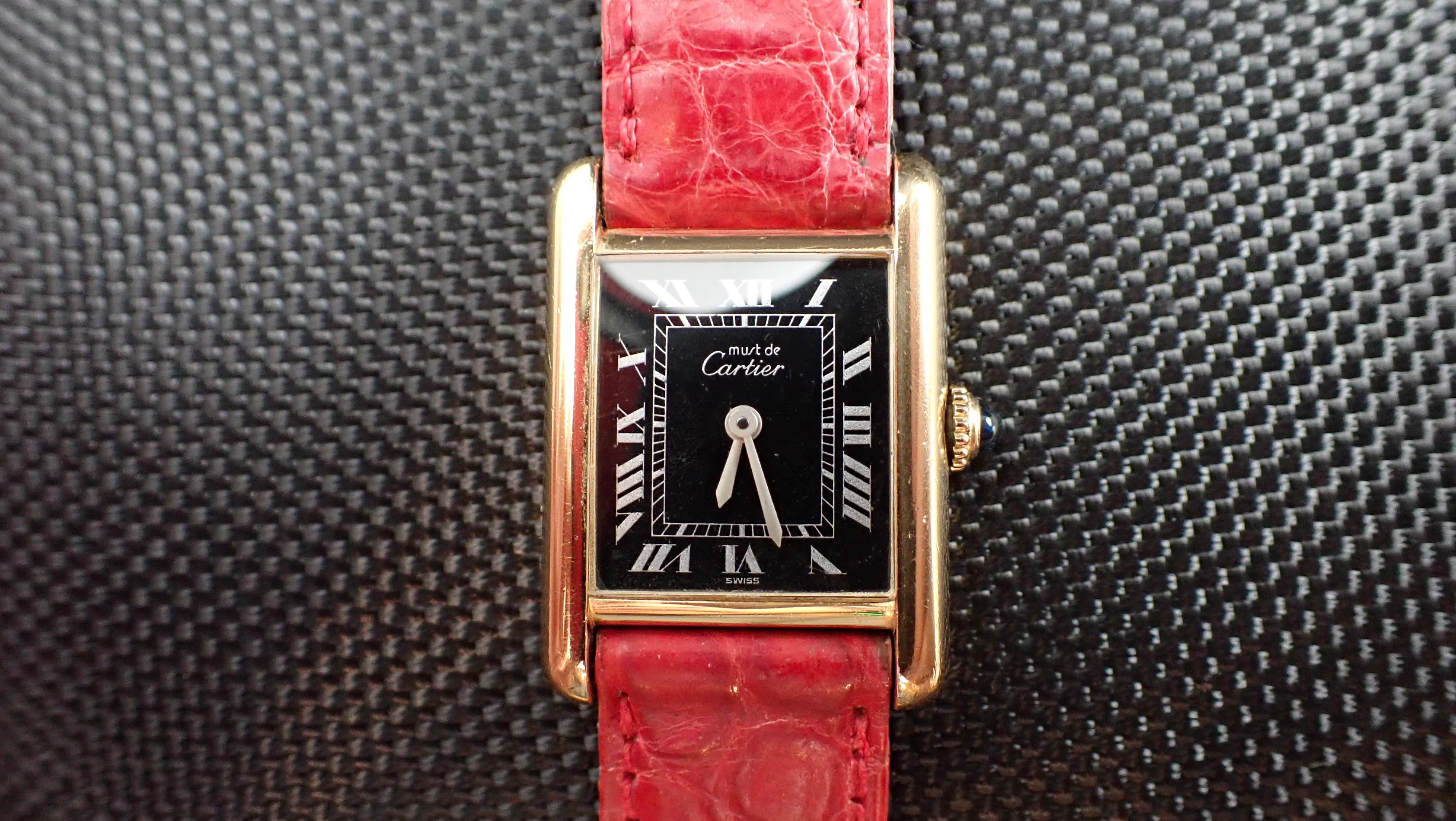 Cartier Paris 925 Argent Plaque Or 20 M Swiss 17 050343