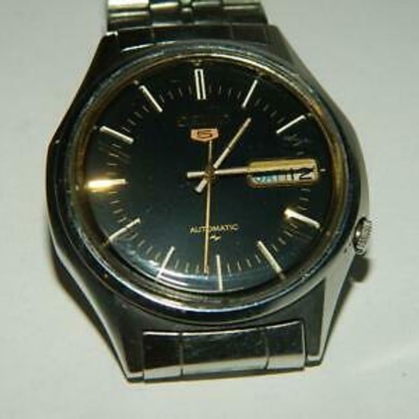 Vintage SEIKO 5 Automatic 17j Mechanical Men's Wristwatch 7009-8670-P ...