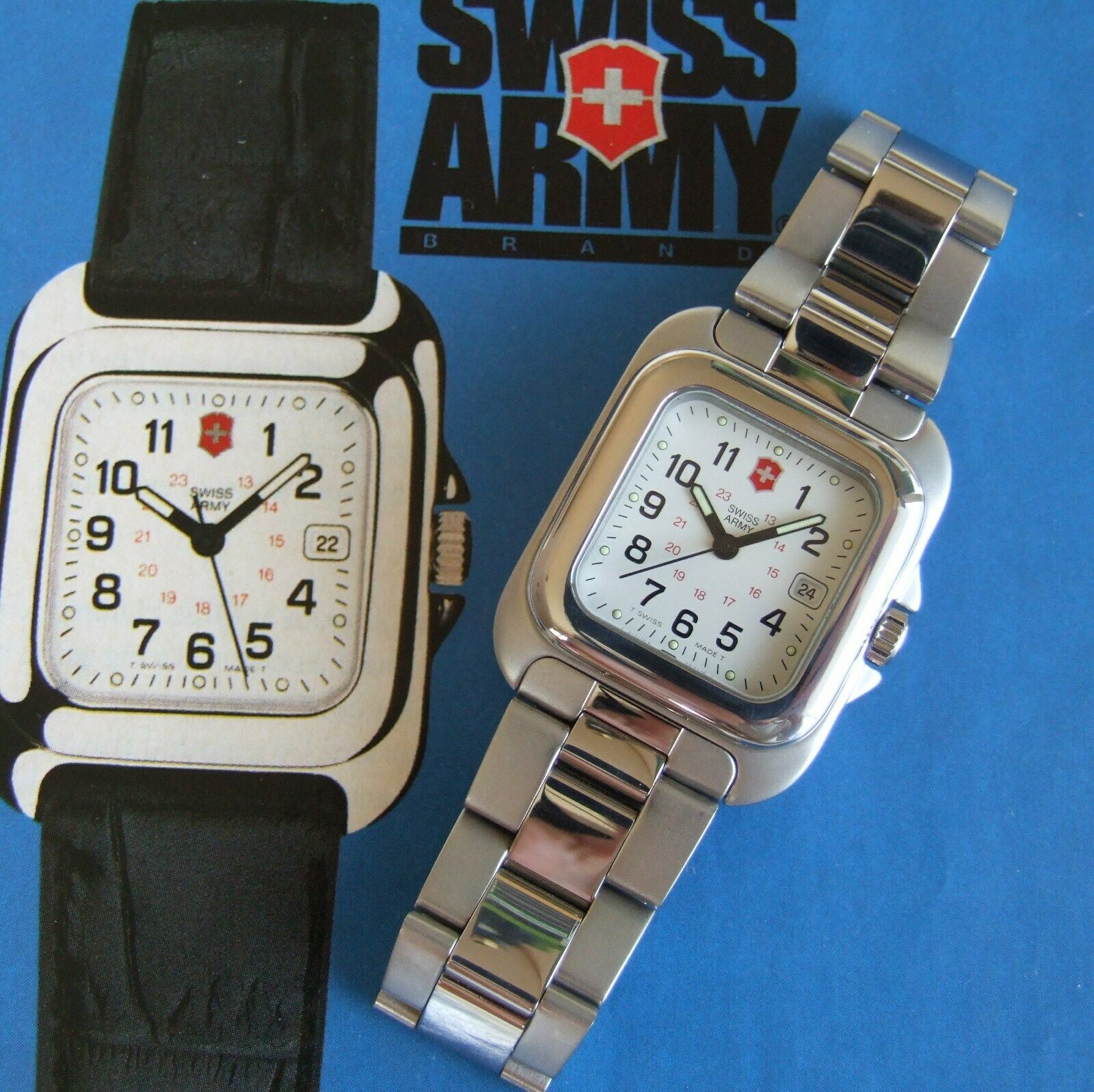 swiss army square watch
