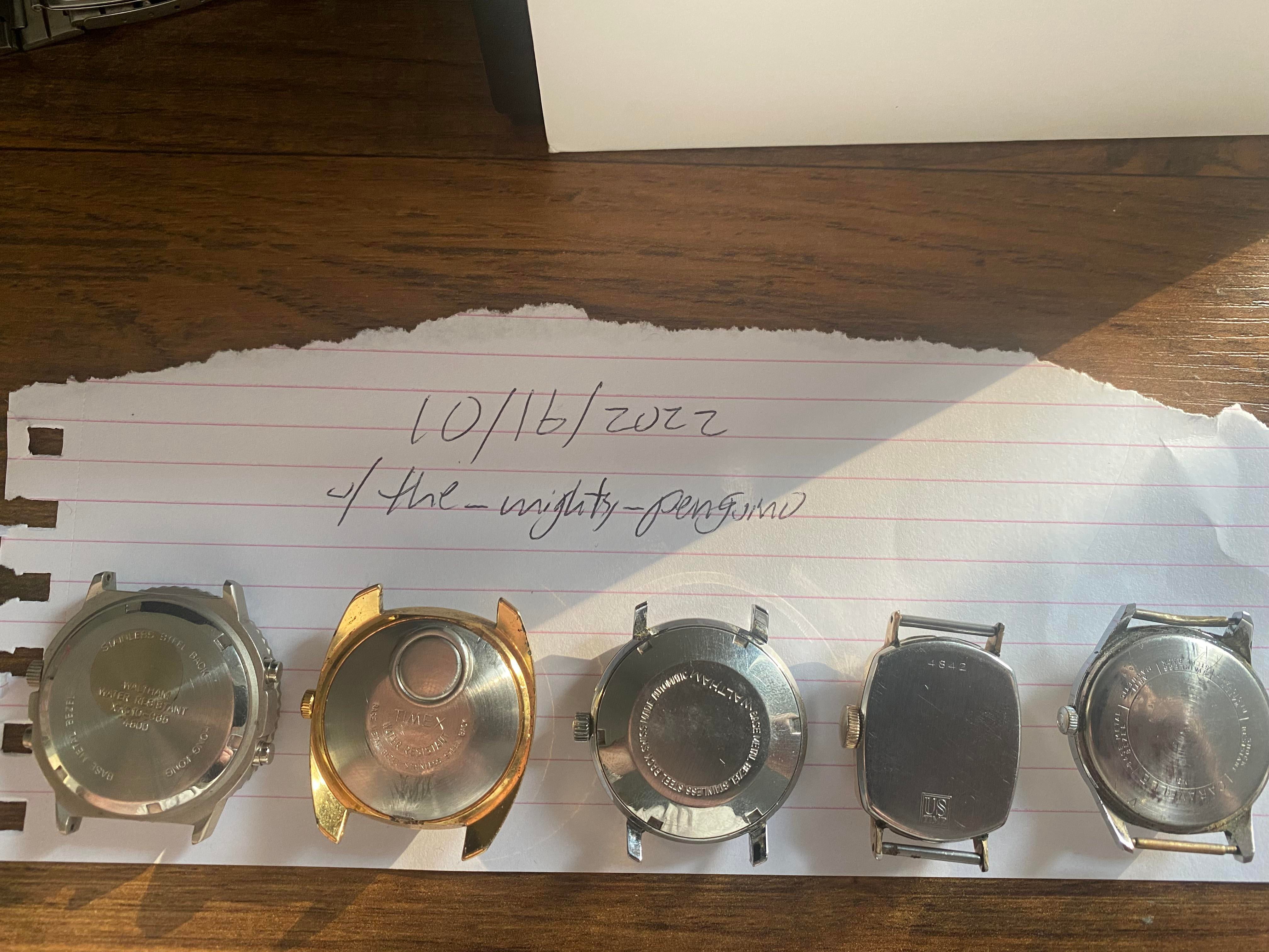 WTS] Vintage Watches for Parts/Repair (Waltham, Caravelle