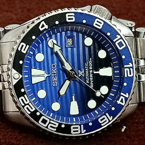 LOVELY SAVE THE OCEAN MODDED SEIKO DIVER 7002-7000 AUTOMATIC MEN'S ...