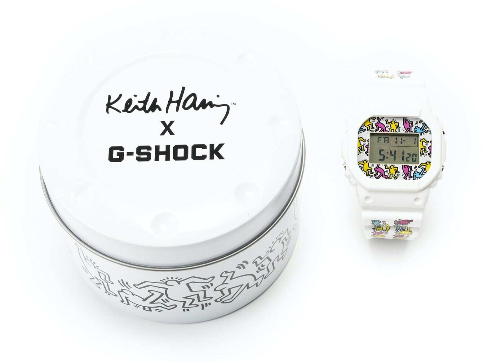 Casio G Shock x Keith Haring DW 5600KEITH19 7 White Limited Edition Collab WatchCharts