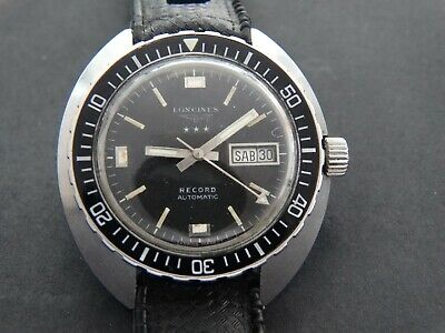 VTGE RARE LONGINES RECORD Ref.504 083 DIVER WATCH. BAKELITE