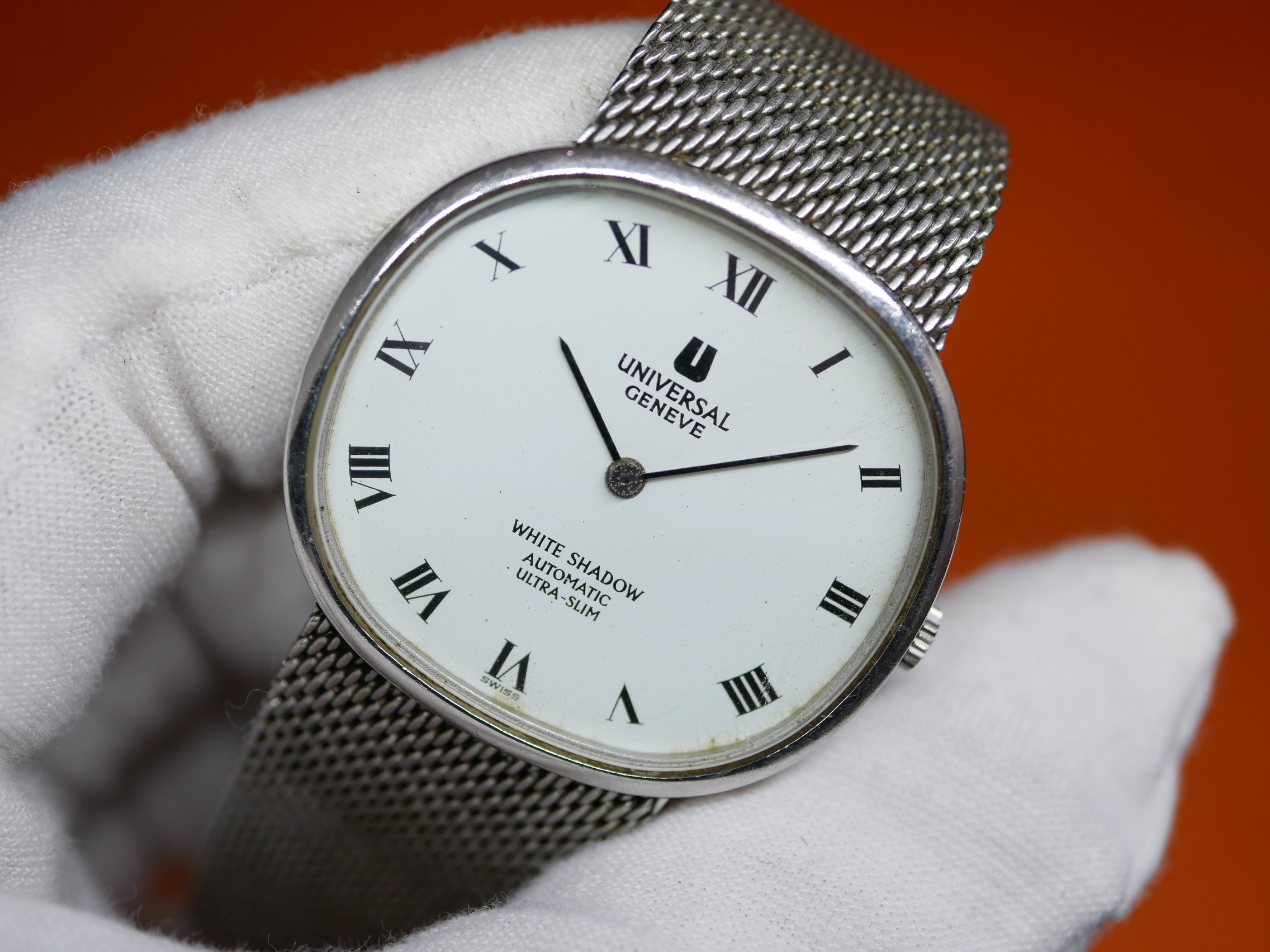 WTS Universal Geneve White Shadow Automatic Ultra Slim Ellipse