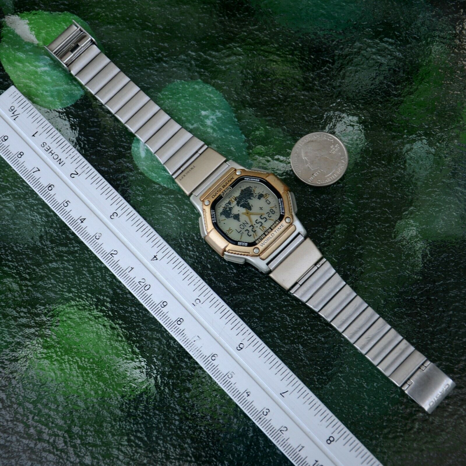 casio カシオ データバンク ABX-56 動作品 2063 ヴィンテージ 超レア 美品）CASIO カシオデジタル腕時計 TWINCEPT DATA BANK ABX-56