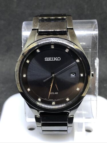 Seiko Solar Black Dial Black PVD Men's Watch SNE243 #45 | WatchCharts