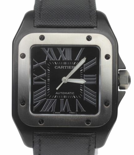 cartier santos 100 xl black titanium chronograph