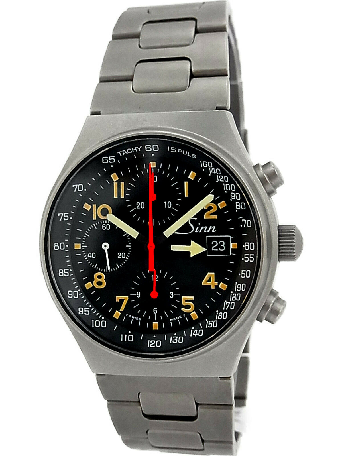 Sinn 144.GMT.TI Titanium Chronograph Automatic Date Watch 144 GMT