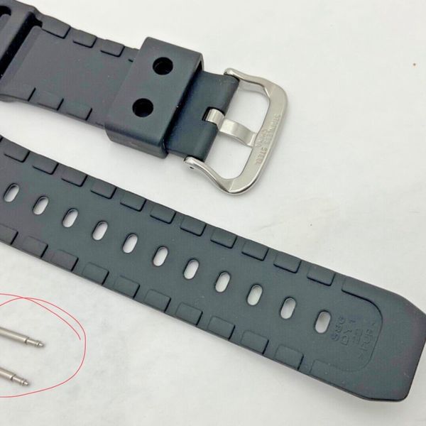 Genuine Casio Watch Band Diver MDV-106-1AV Rubber Strap and Spring Rods ...