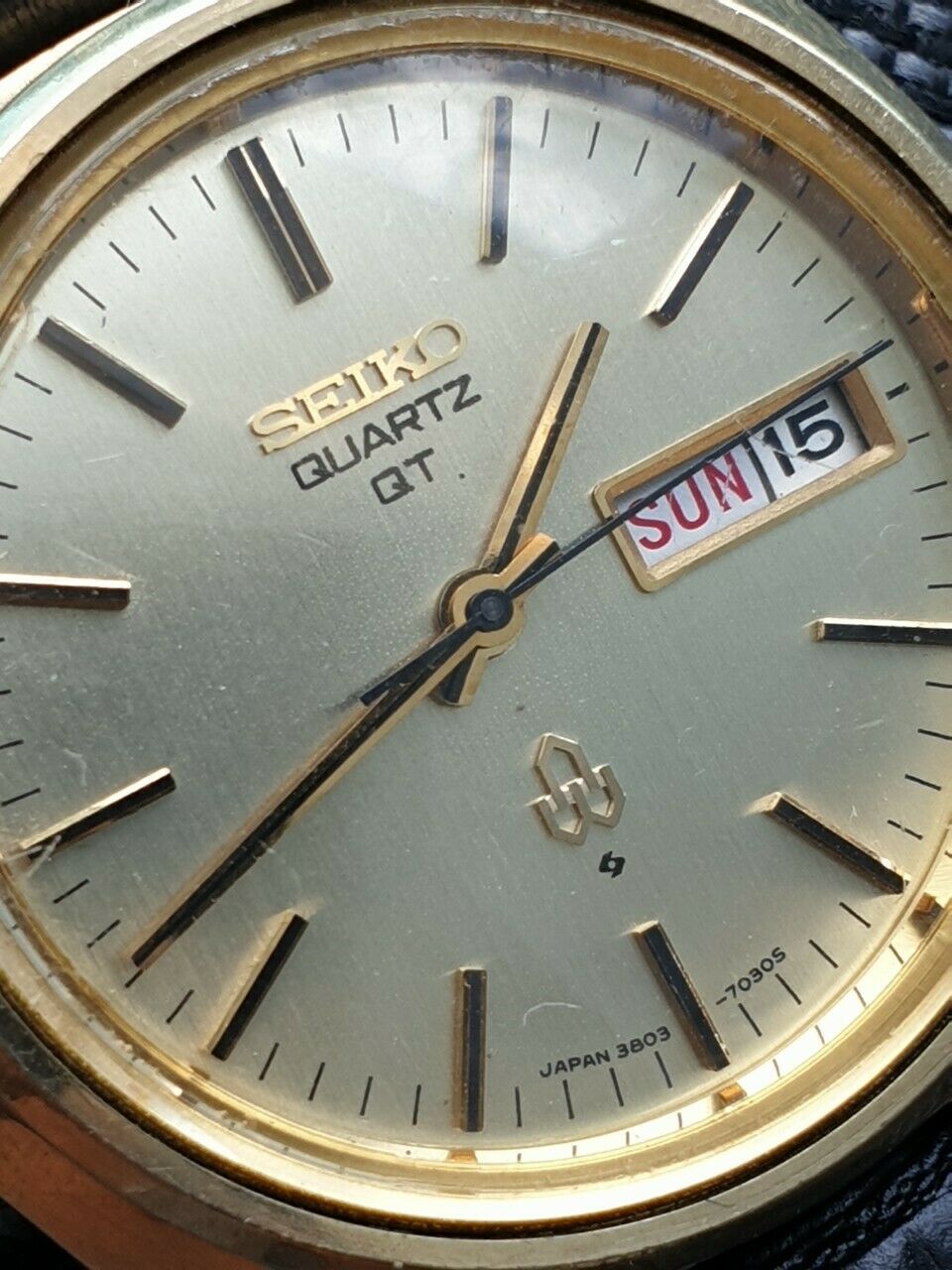 SEIKO セイコー　腕時計　3803-7031 Seiko Quartz QT 3803-7031 Vintage Day Date Cap Gold Quartz