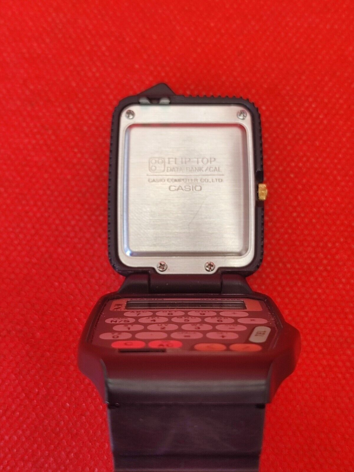 Casio flip discount top calculator watch