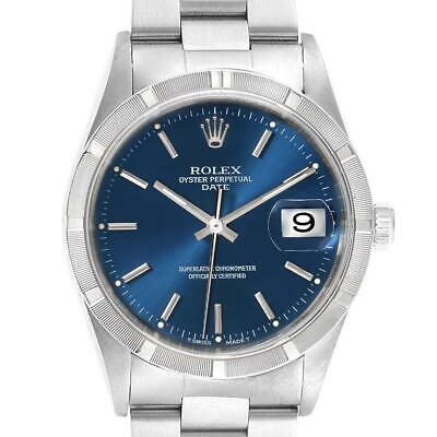 rolex date blue dial