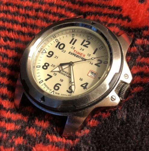 Vintage Timex Expedition Shock Resistant Indiglo WR 100M Mens