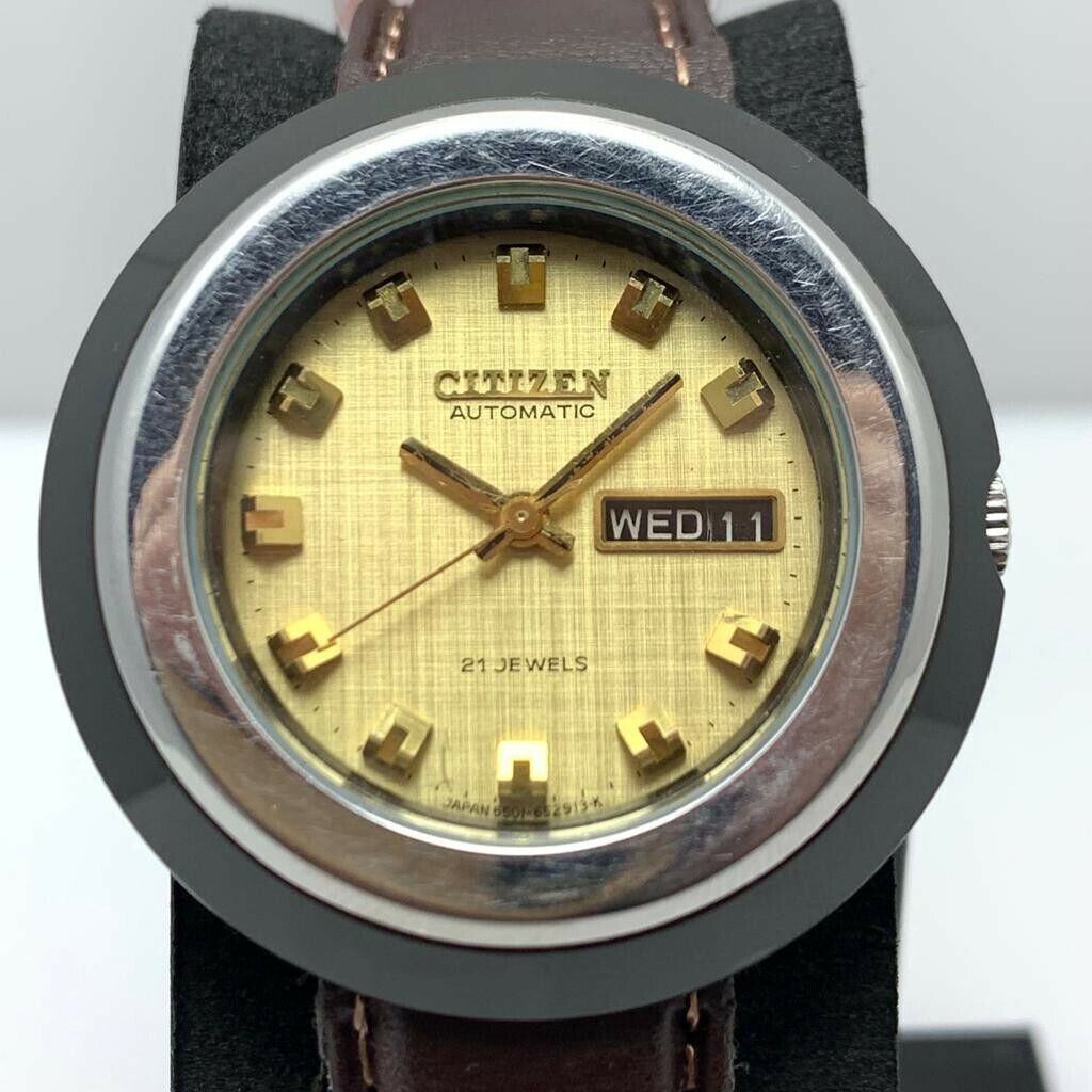 Rare Vintage Citizen Automatic Military Case [6501] Men's Watch