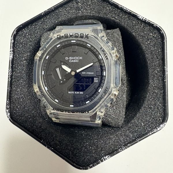 Casio G-Shock Clear Transparent Black Men's Analogue Digital Watch ...