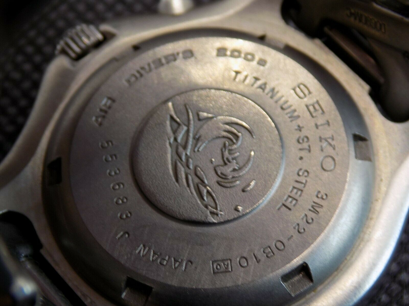 SEIKO AGS Titanium Scuba 200M 3M22-0B10 Kinetic Air Diver's Mens