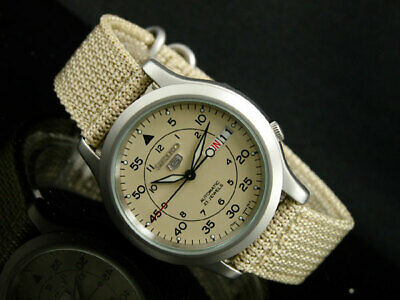 seiko 5 beige dial
