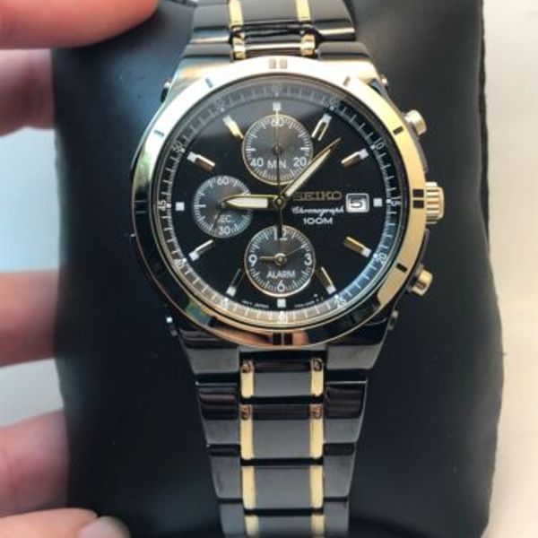 SEIKO Core Two-Tone TiCN-Plated Steel Men's Watch SNAA30