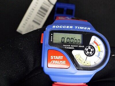 CASIO VINTAGE DIGITAL WATCH SOCCER TIMER NOS TAGS REFEREE 799 SCT