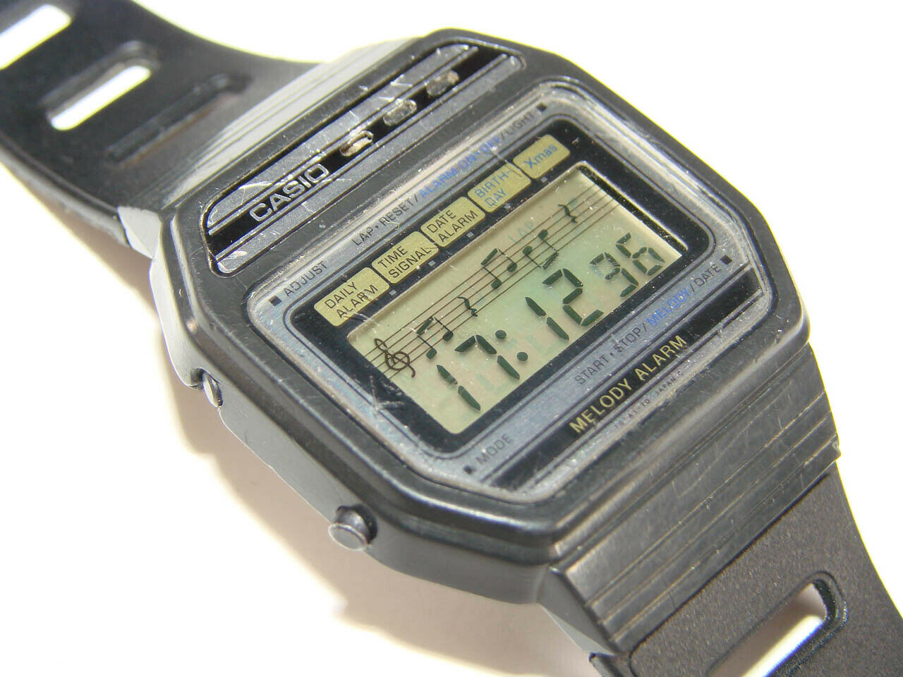 Casio M12 82H108 Melody Alarm Chrono mod. QW-82, 1980 Japan 