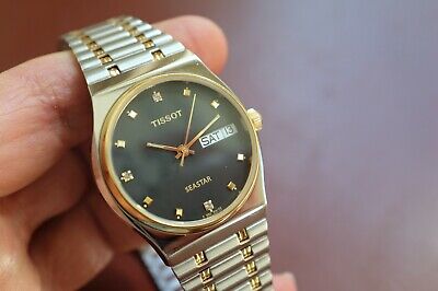 Vintage Tissot Seastar A550X Automatic Steel and Gold Gents Mid