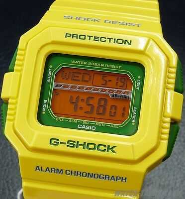 Casio~G-Shock~GLS-5500CC~Yellow/Green/Orange~Brazil World Cup~Rare 