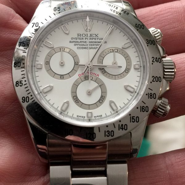 FS: Rolex Daytona 116520 White Dial, K series from ~2003 | WatchCharts