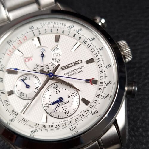 Seiko Perpetual Calendar 7T86 0AC0 SPC123P QUARTZ MENS WATCH USED