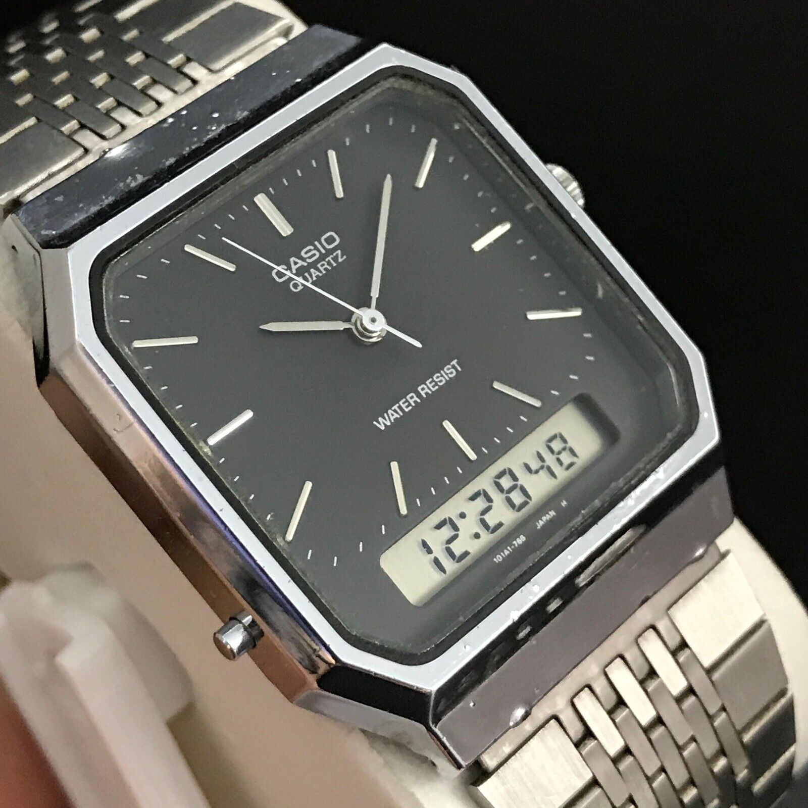 【ジャンク４台まとめ 】CASIO3台 Panasonic1台 18939530 Vintage Casio AQ-419 Ana/Digi Chrono-Alarm Japan Made Men Quartz