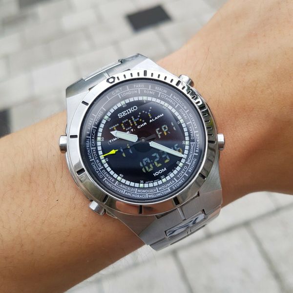 SEIKO SNJ003 ANA DIGI H023-00B0 Quartz Rare collection / New