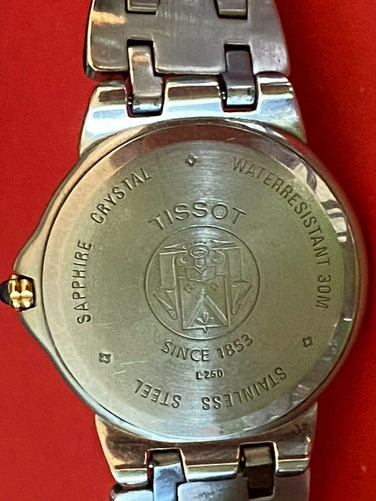 Vintage Tissot Marquise L-250 Roman Numbers Sapphire Crystal