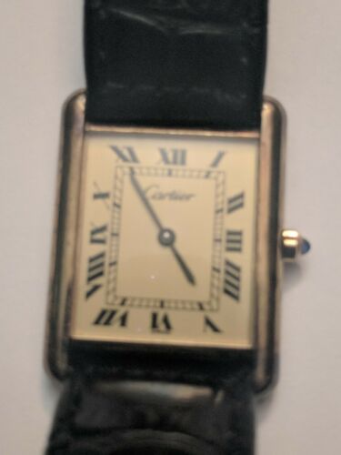 Vintage Must de Cartier Tank Vermeil Argent Swiss Made 925 unisex. Watch  READ | WatchCharts