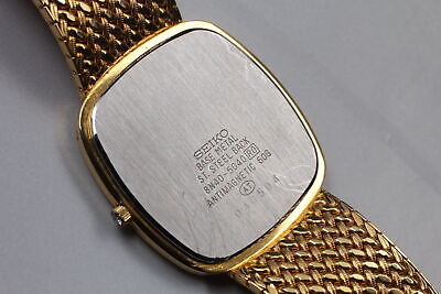 New Battery [N MINT] Vintage Seiko Dolce 8N40-5040 Gold Dial Qz
