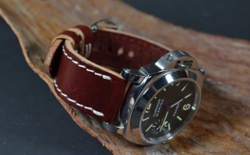 Bracelet Montre Panerai 22 Mm En Toile Kaki Cuir Italien - Neuf Sans étiquette
