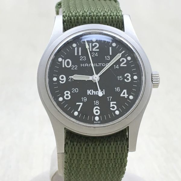 [Used] HAMILTON KHAKI / Hand-wound wristwatch / Analog / Nylon / Black ...