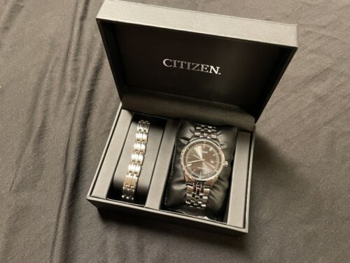 Citizen eco drive watch and bracelet set hot sale