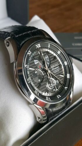 【メール便送料無料対応可】 Seiko Premier 7T86 Calender Perpetual Chronograph SPC053P1 時計