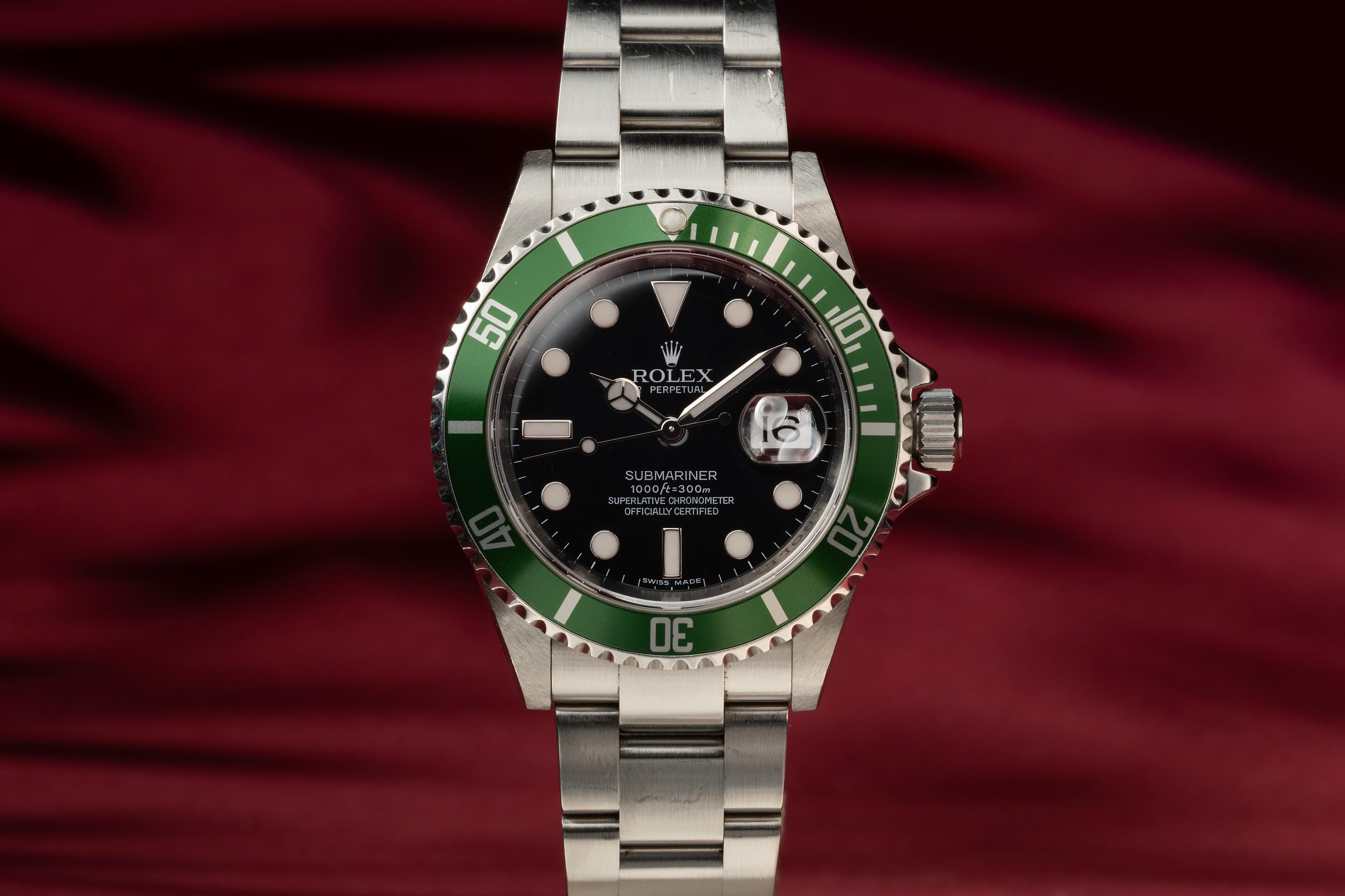 FS 2008 Rolex Green Submariner 16610LV WatchCharts Marketplace