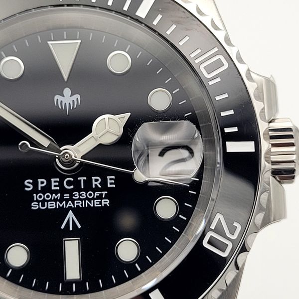 Sin Spectre Rider Watch New James Bond 007 SPECTRE Black Divers Watch Seiko TMI NH35 Japanese ...