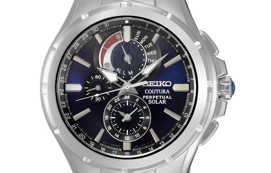 men's solar perpetual chrono watch