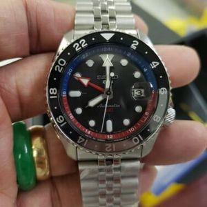 Seiko 5 Sport Automatic GMT Steel Band Black Dial Watch SSK019 Made In  Japan New