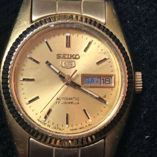Seiko 4206-0511 Automatic Women's Watch Stainless Steel gold