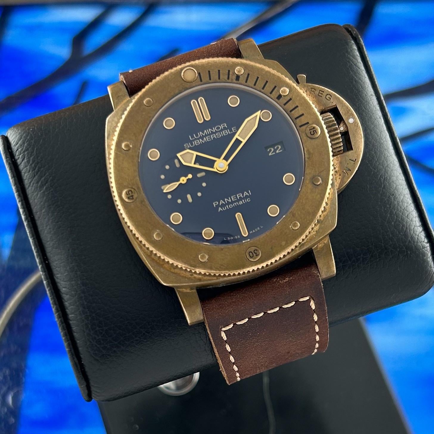 WTS PANERAI PAM00671 Submersible Bronzo 47mm Blue Dial 1950 3 Days PAM 671 Limited edition 235 of 1000 WatchCharts Marketplace