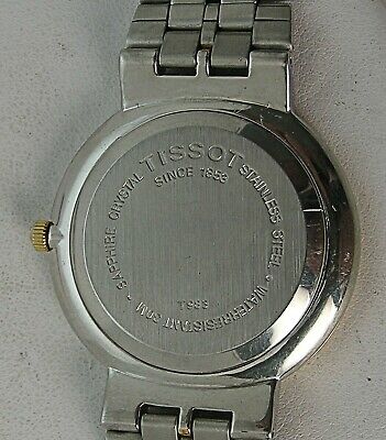 Stunning Stainless Steel w Gold Accents 2 Tone Men s 1853 T983