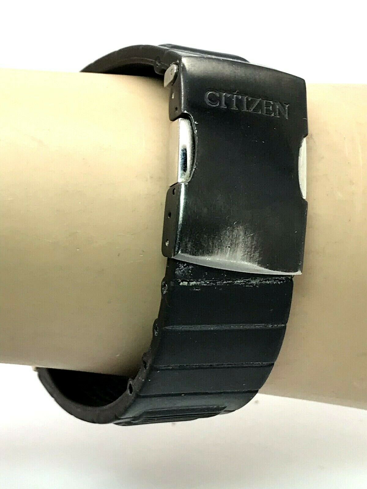 Citizen Eco Drive Chronograph Gold & Black Rubber Band Men's