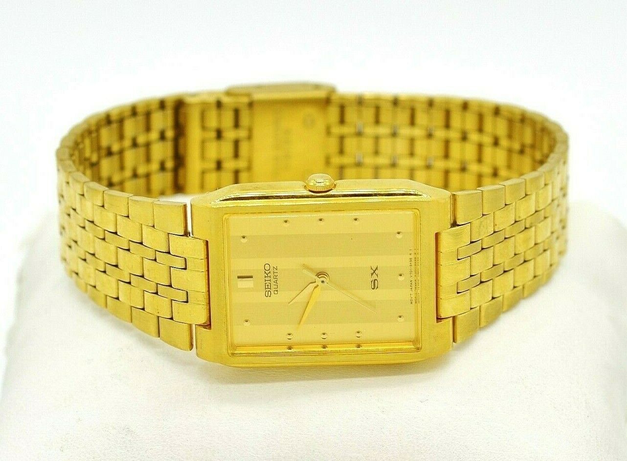 SEIKO SX tank 黒×金 V701-5K40 稼働品 SEIKO SX tank 黒×金 V701-5K40 稼働品 - メルカリ