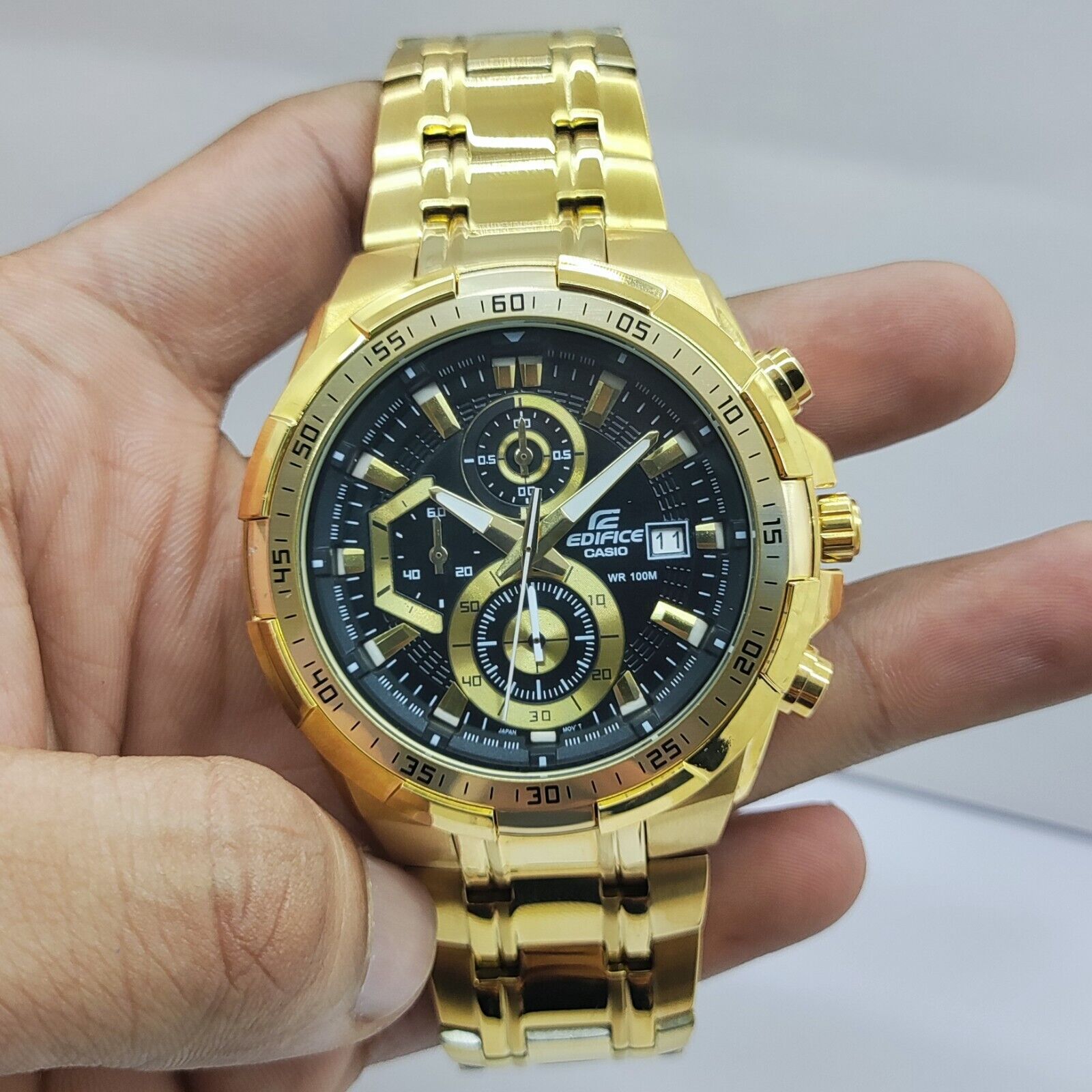 Casio edifice clearance full gold watch