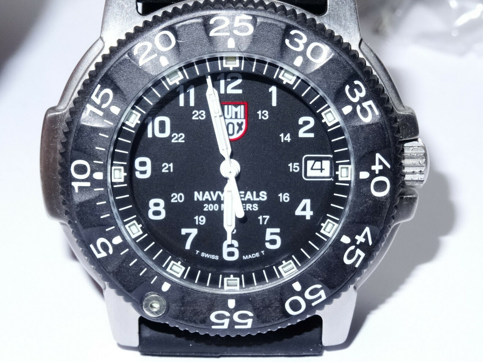 43mm Luminox Navy Seals Series 3100 Steel Case Screwdown Crown